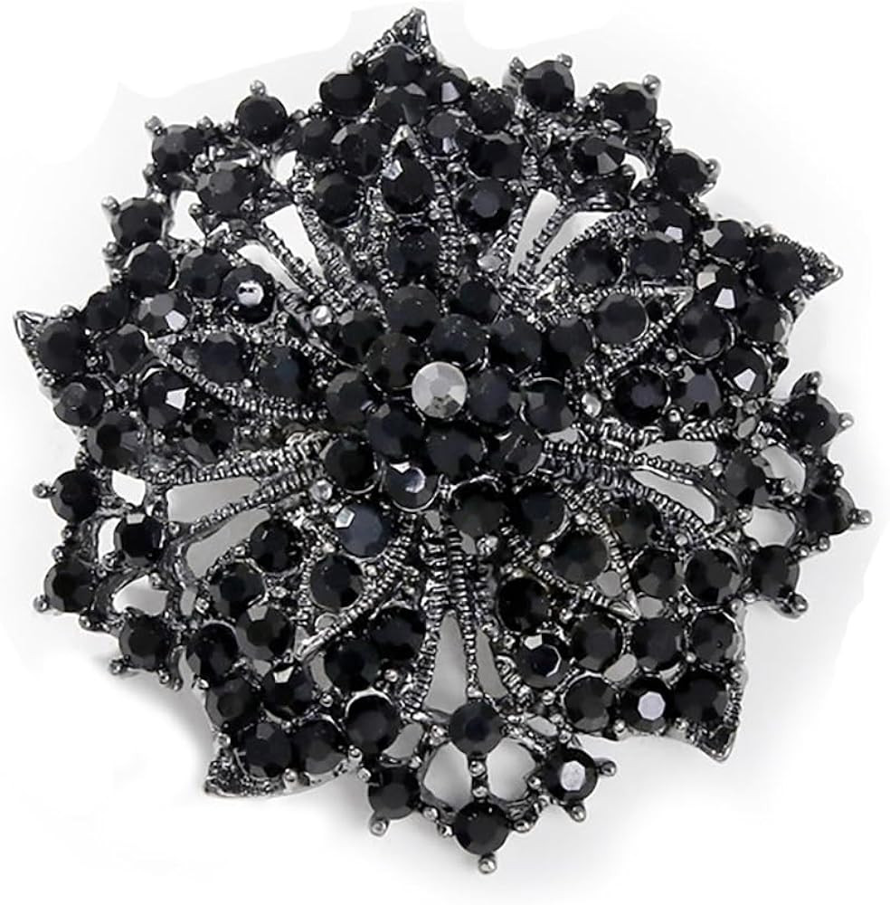 Rhinestone Bauhinia Flower Brooch Pin - Elegant Clothing Accessory for Women - Big Crystal Flower... | Amazon (US)