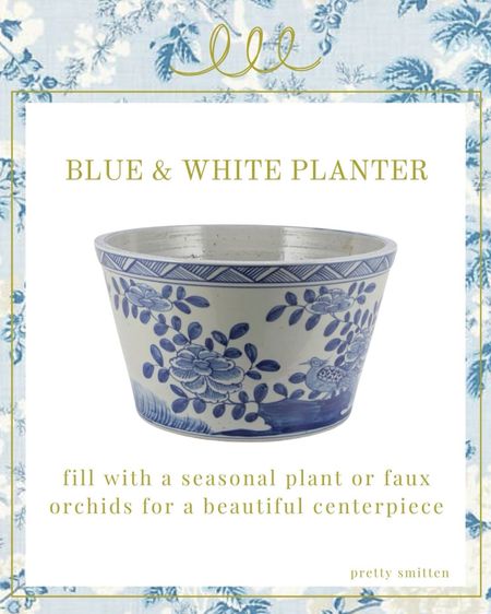 Perfect blue and white planter, ready for Spring! 

#LTKSeasonal #LTKhome #LTKparties
