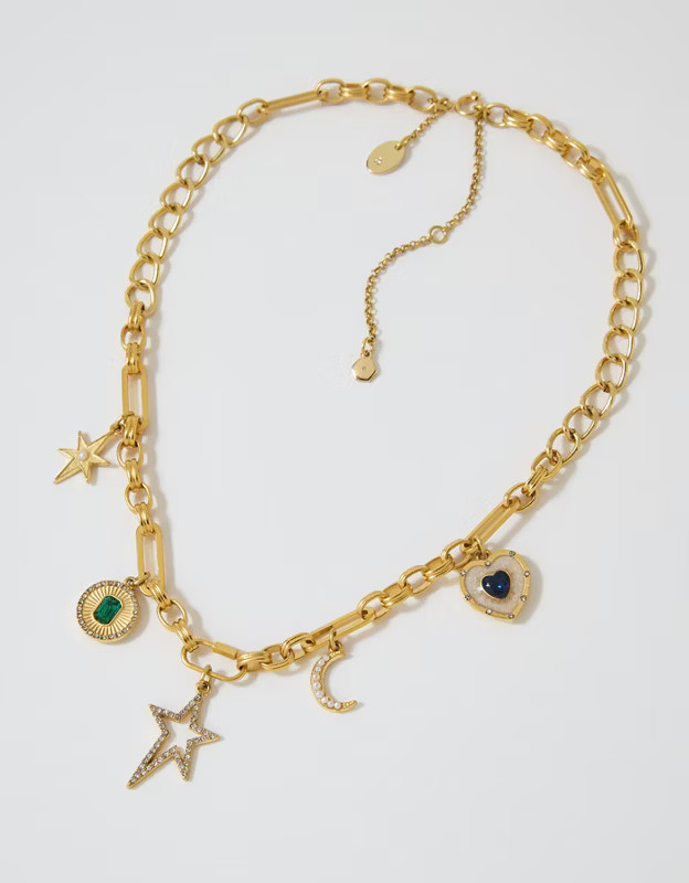 Aerie Chuncky Chain Charm Necklace | Aerie