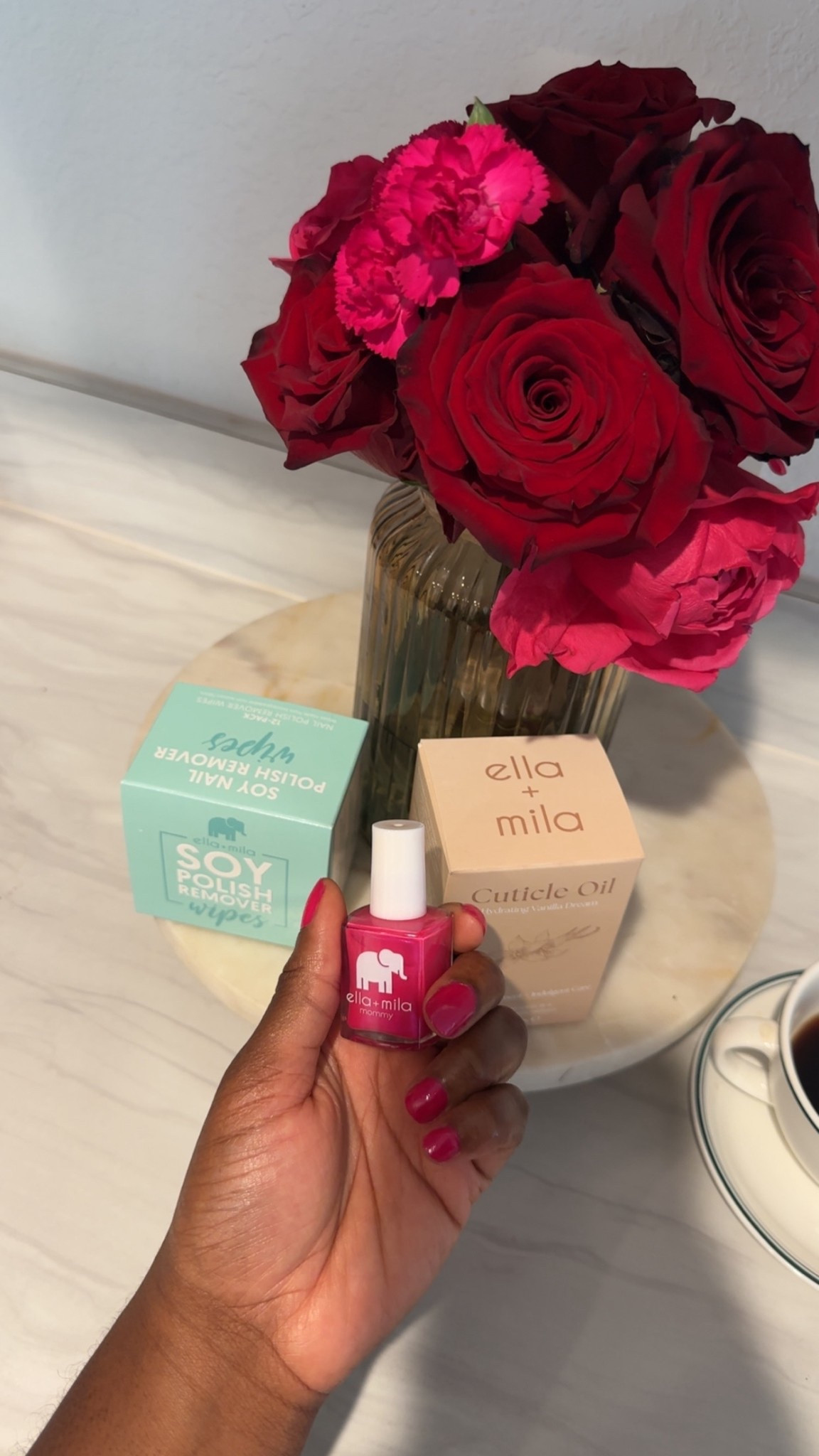 #ad Let’s do a quick at home mani using @ellamila nail products for a super quick refresh! 

These are perfect for the busy on the go mom or corporate girly who can’t afford more than 30 minutes of personal time! Ella + Milla offers  so many nail polish color options and nail care all cruelty free, vegan and non toxic. You can easily take the products with you in your purse if you have to step out the house.

Comment SHOP below to receive a DM with the link to this post on my LTK ⬇ https://liketk.it/5Bujy #ltkgrwm #ltkmomlife #ellamilla #nailsinspo #pinknails #nailsvlog