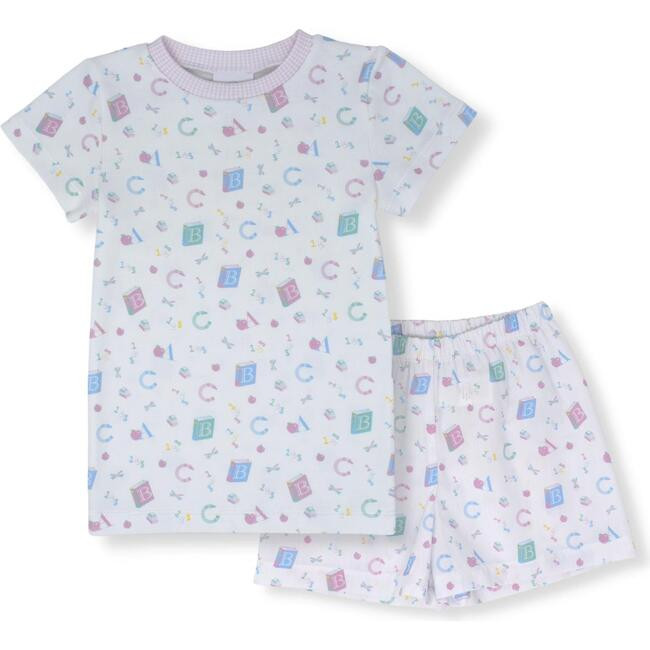 Lullaby Set | Sleep Tight Pajama Set, Pink ABC (Prints, Size 5Y) | Maisonette | Maisonette
