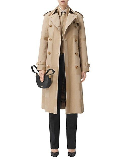 Waterloo Logo Check Trench Coat | Saks Fifth Avenue