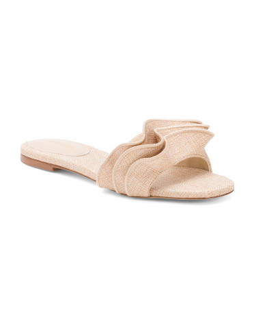 Made In Brazil Ivy Ruffle Flat Sandals | Marshalls