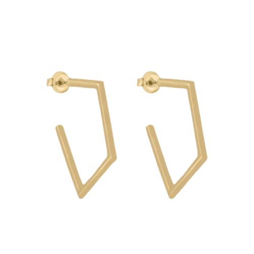 Laurel Skinny Gold Hoop Earrings | BONHEUR JEWELRY