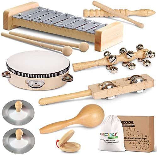 LOOIKOOS Toddler Musical Instruments, Eco Friendly Musical Set for Kids Preschool Educational, Na... | Amazon (US)