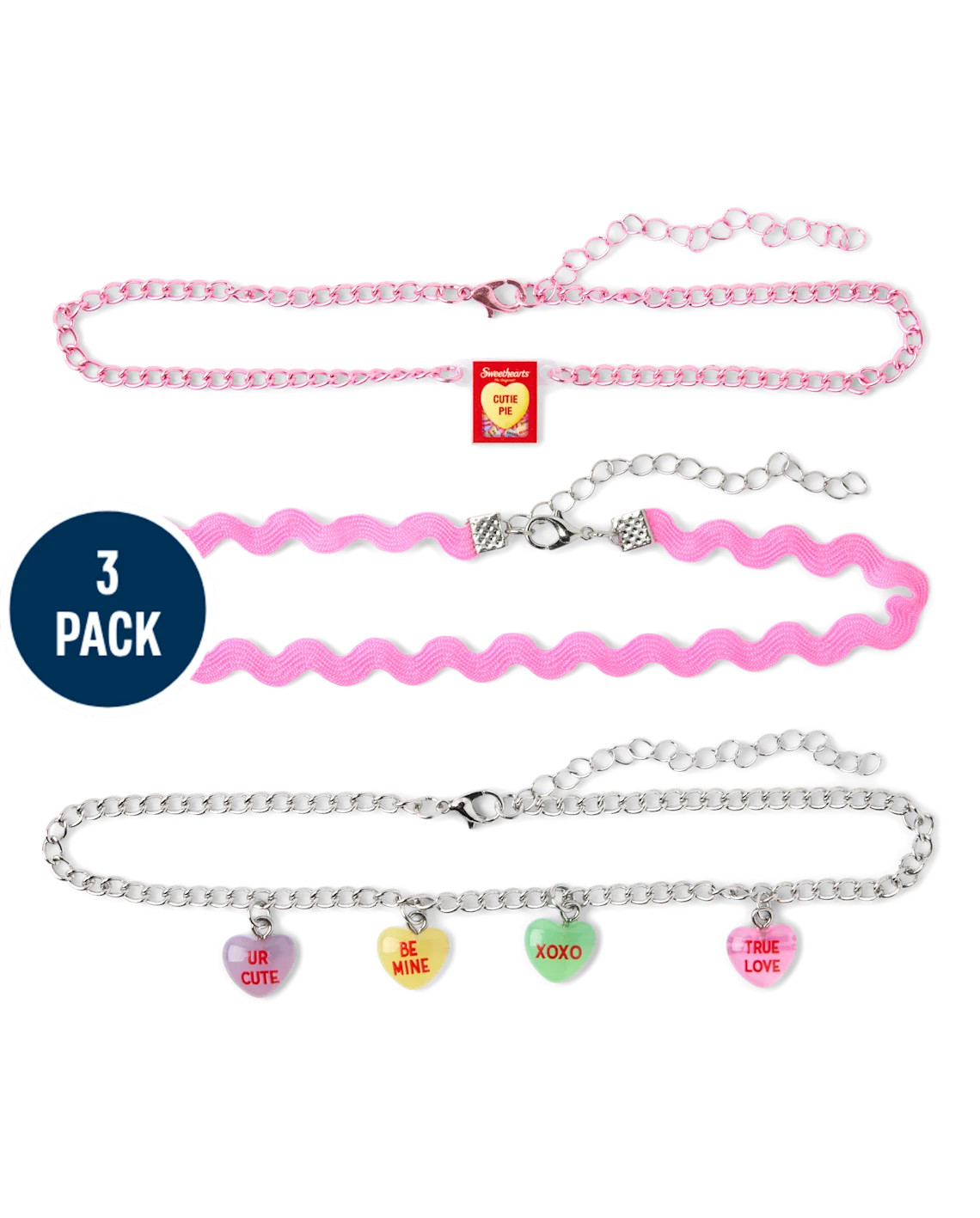 Girls Sweethearts® Choker Necklace 3-Pack - multi | The Children's Place
