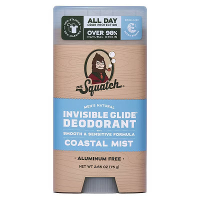 DR. SQUATCH Men's Invisible Glide Deodorant - Natural Coastal Mist - 2.65oz | Target