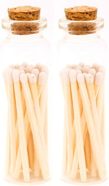 River Birch Matches in The Bottle with Striker - Decorative Home Matches with Glass Match Holder ... | Amazon (US)