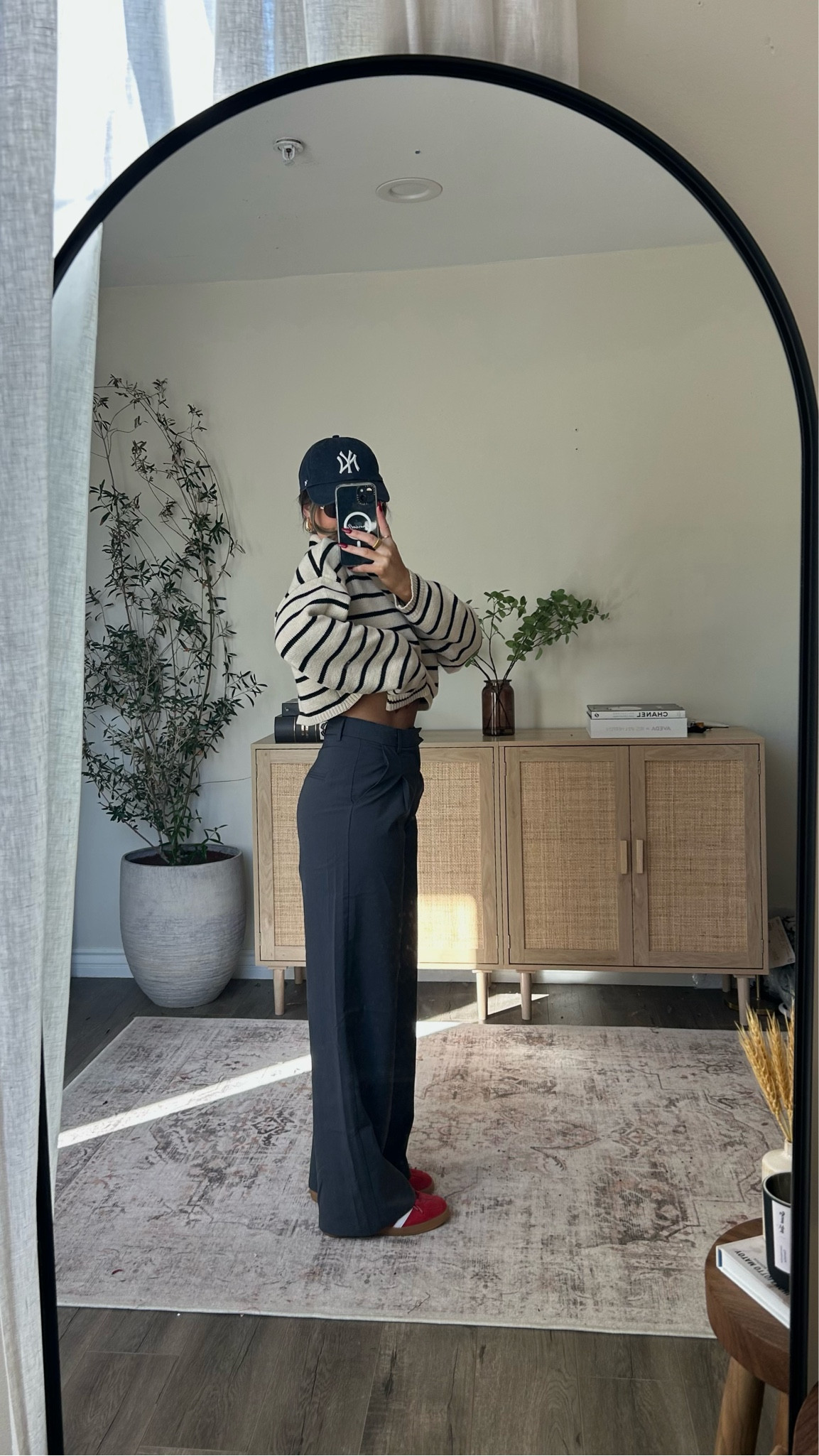 Red adidas gazelle striped sweater trousers outfit

#LTKshoecrush #LTKstyletip