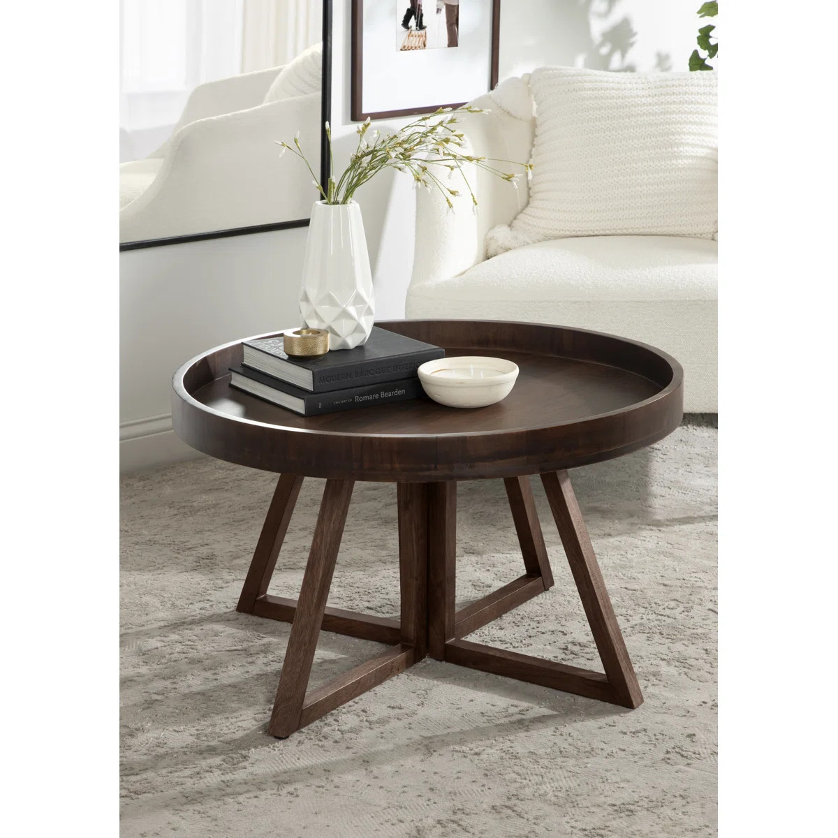 Gracie Oaks Dawndee Round Wood Coffee Table 30" Diameter & Reviews | Wayfair | Wayfair North America