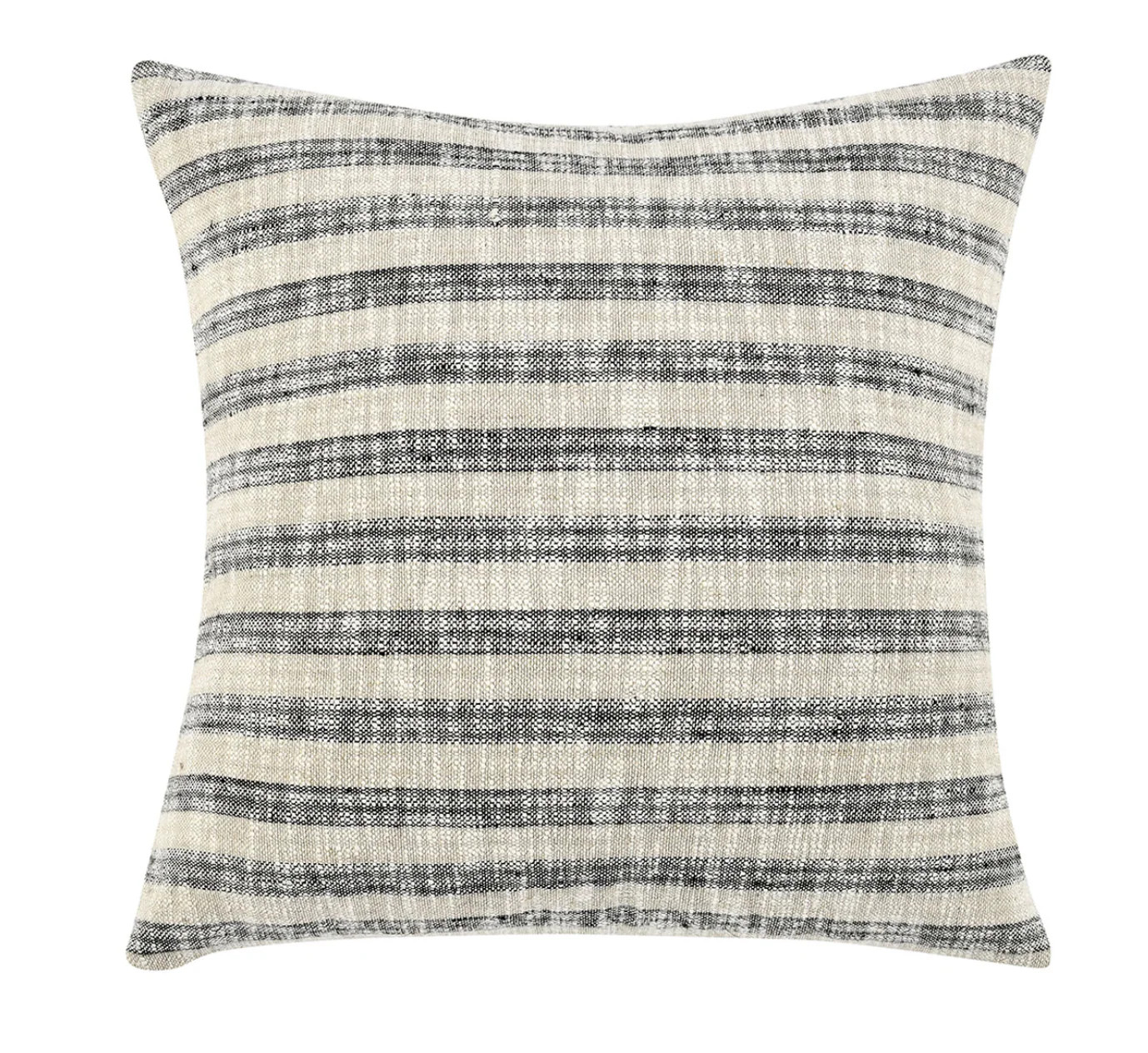A Loma Beach Natural Black Striped Linen Pillow - Set of Two | Mintly Home