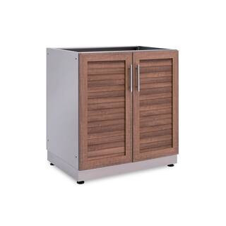 Outdoor Kitchen Stainless Steel Grove 32 in. W x 36.5 in. H x 23 in. D Classic 2-Door Cabinet | The Home Depot