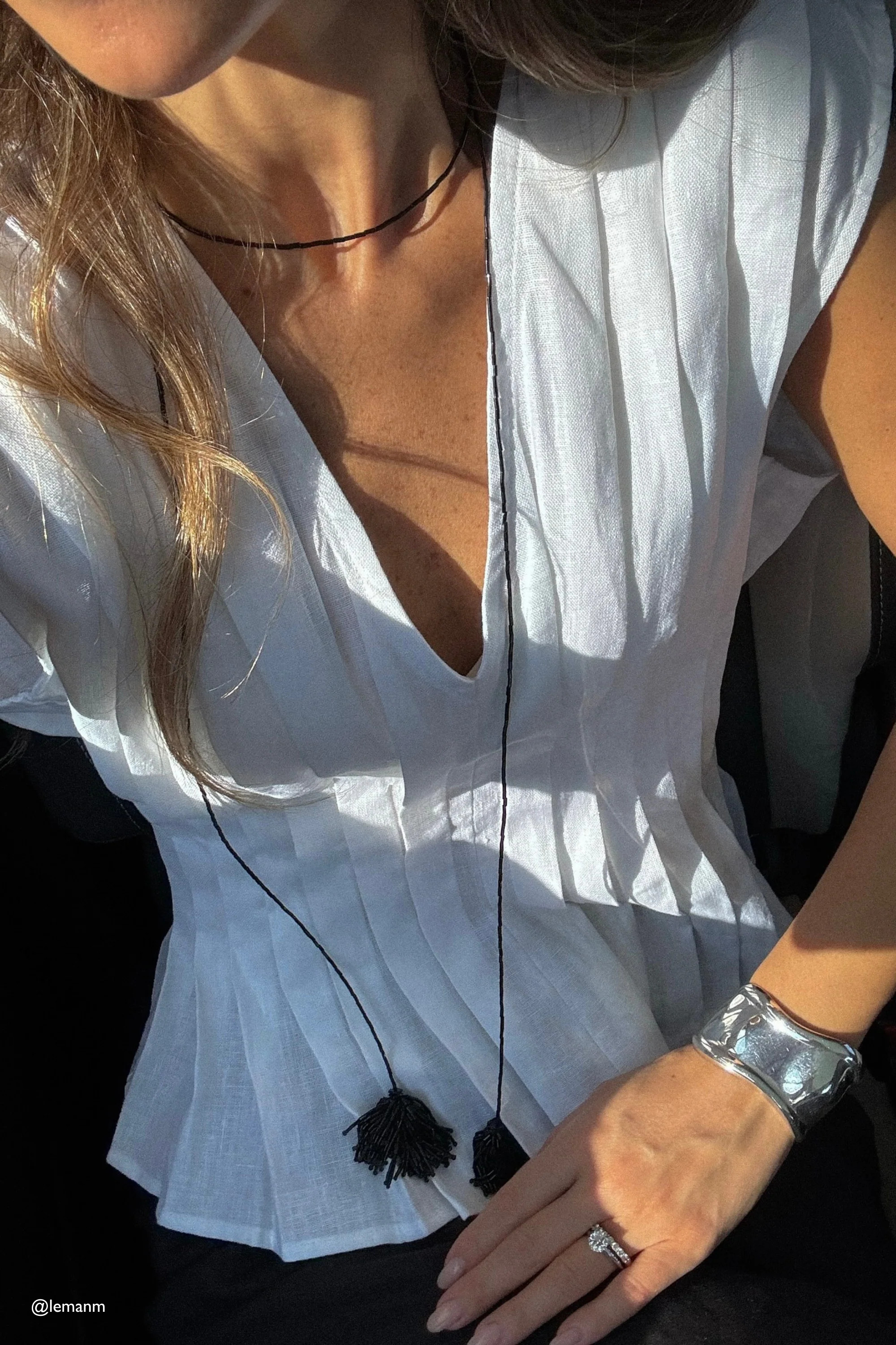 Blanca Linen Top White | VRG Grl