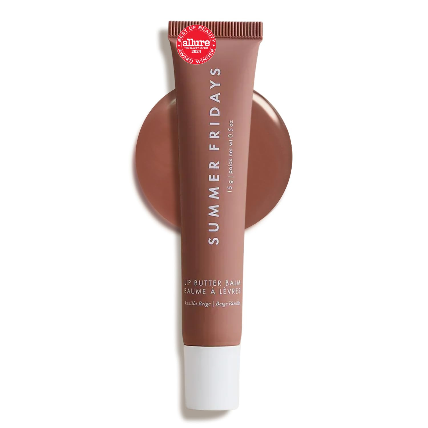 Summer Fridays Lip Butter Balm - Moisturizing Lip Gloss for Instant Shine + Sheer Color - With Nourishing Shea Butter - Everyday Makeup + Skin Care Summer Essentials - Vegan - Vanilla Beige (.5 Oz) | Amazon (US)
