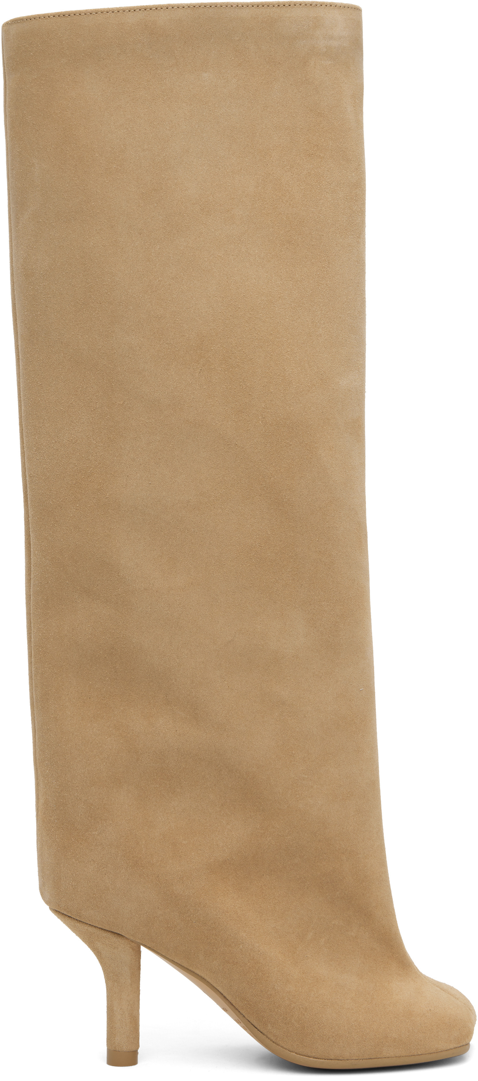 MM6 Maison Margiela Tan Anatomic Slip-On Suede Tall Boots | SSENSE