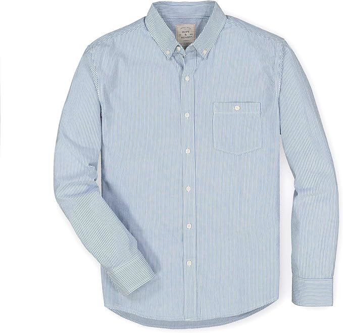 Hope & Henry Men's Long Sleeve Poplin Button Down Shirt | Amazon (US)