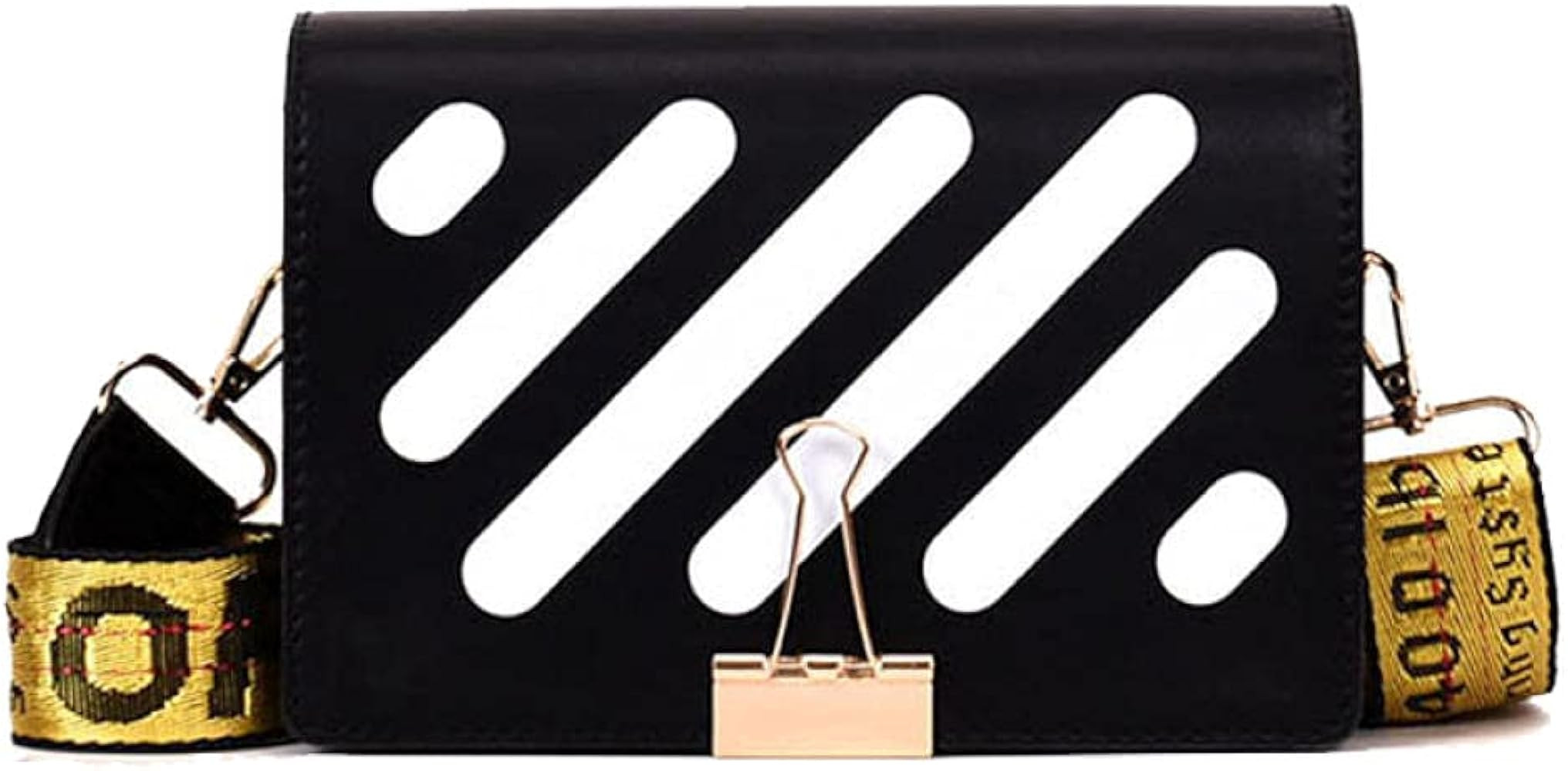 Women's Handbag Fashion PU Leather Stripe Messenger Bag Crossbody Bag for Women | Amazon (US)