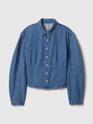 Barrel-Sleeve Denim Shirt | Gap (US)