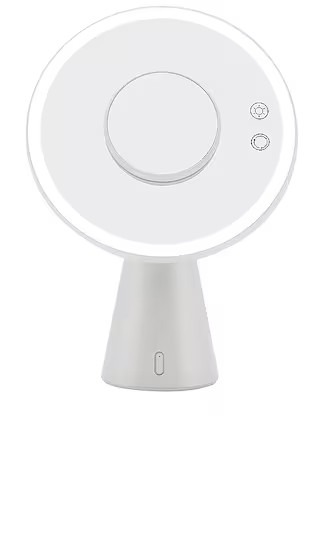 Luna Makeup Mirror and Night Lamp with Bluetooth Speakers in White | Revolve Clothing (Global)