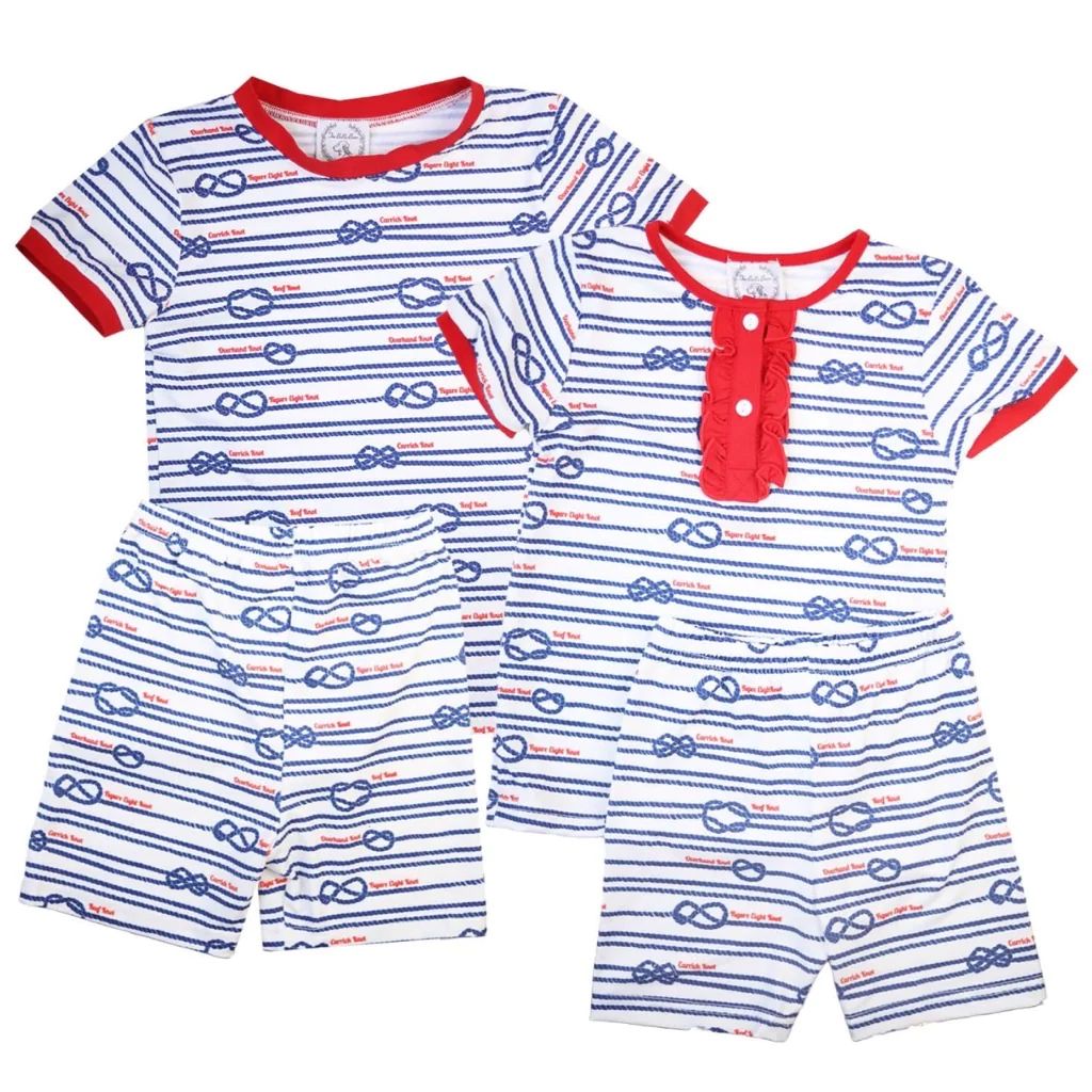 Nautical Knots Kids Knit Loungewear | The Bella Bean