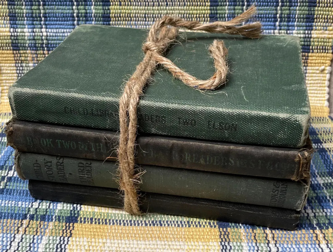 Vintage Green Books Stack, Children's Readers 1925-1932, Book Bundle Decor - Etsy | Etsy (US)