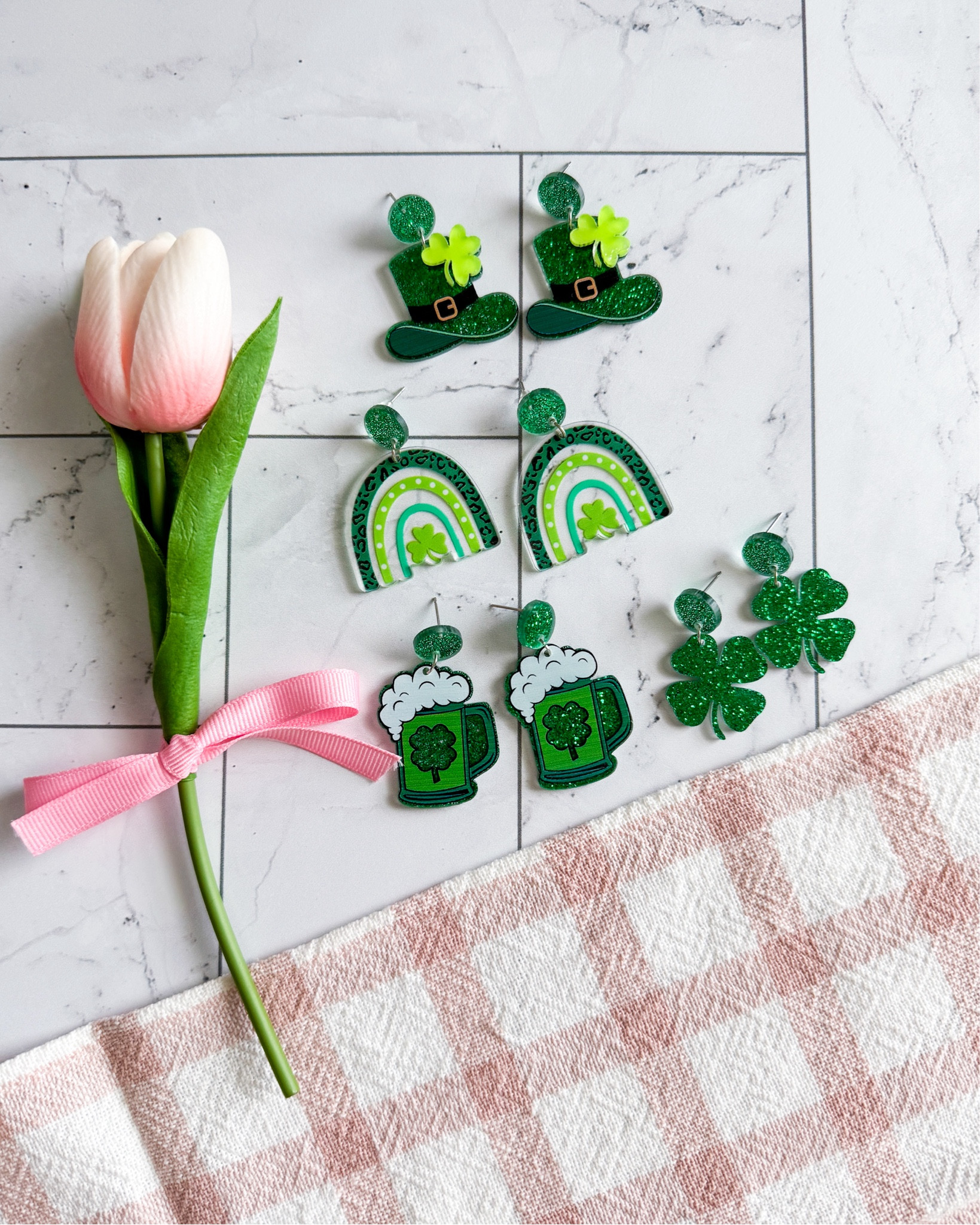 St. Patty’s Day earrings 

Come in a set of four 