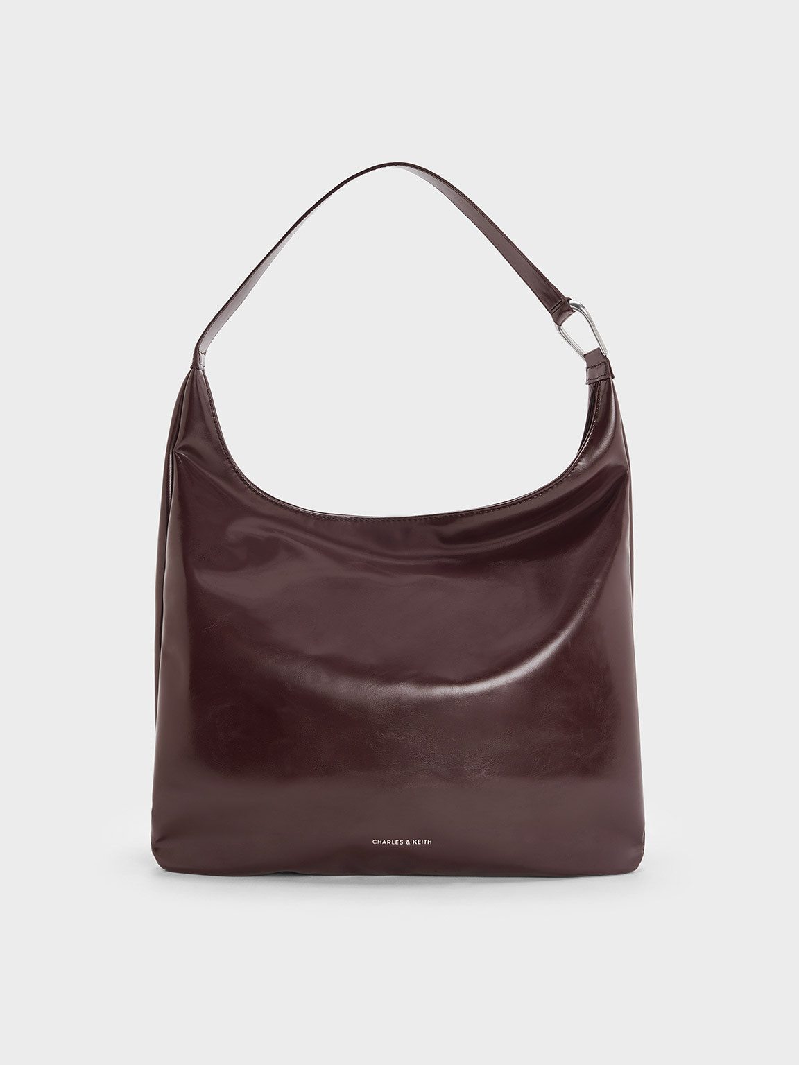 Plum Lumen Slouchy Hobo Bag | CHARLES & KEITH UK | Charles & Keith UK
