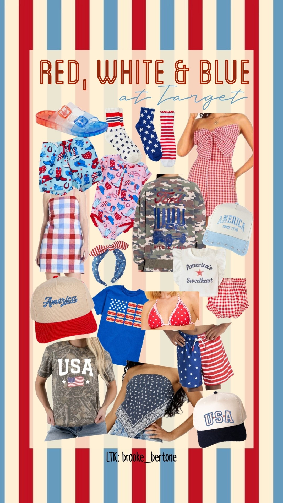 Patriotic oufit ideas for the whole family for Memorial Day and 4th of July 🇺🇸❤️🤍💙

#LTKootd #LTKSeasonal #LTKSwim
