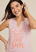 Girls Just Wanna Have Sun Graphic Tank | Maurices
