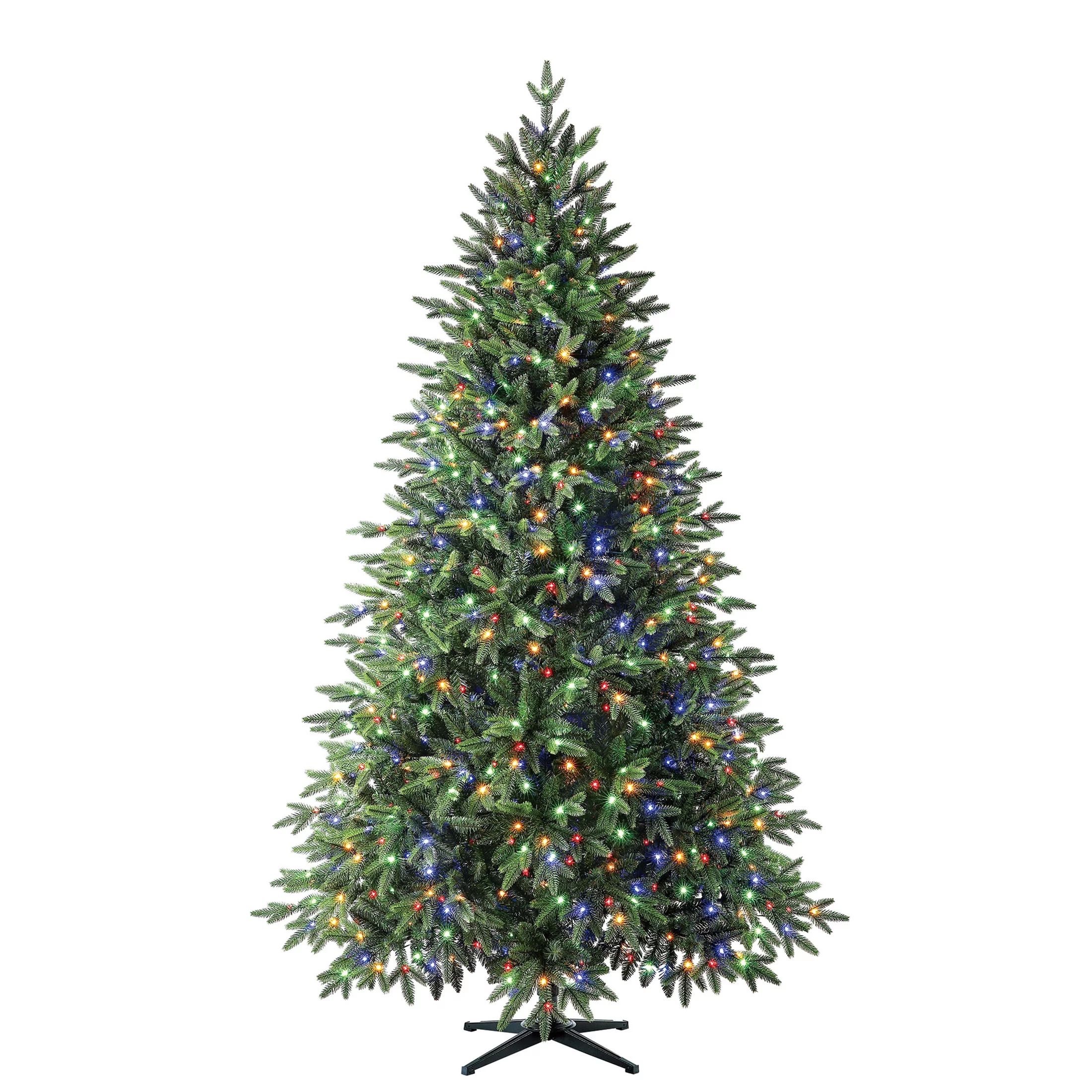 Holiday Time Prelit 900 Fairy LED Color-Changing Lights, Berkley Fir Artificial Christmas Tree, 7... | Walmart (US)