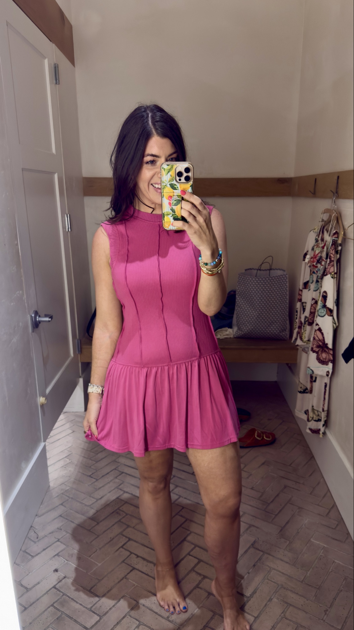 This was hanging in the dressing room- cute but too short


#LTKMidsize #LTKSaleAlert #LTKOver40