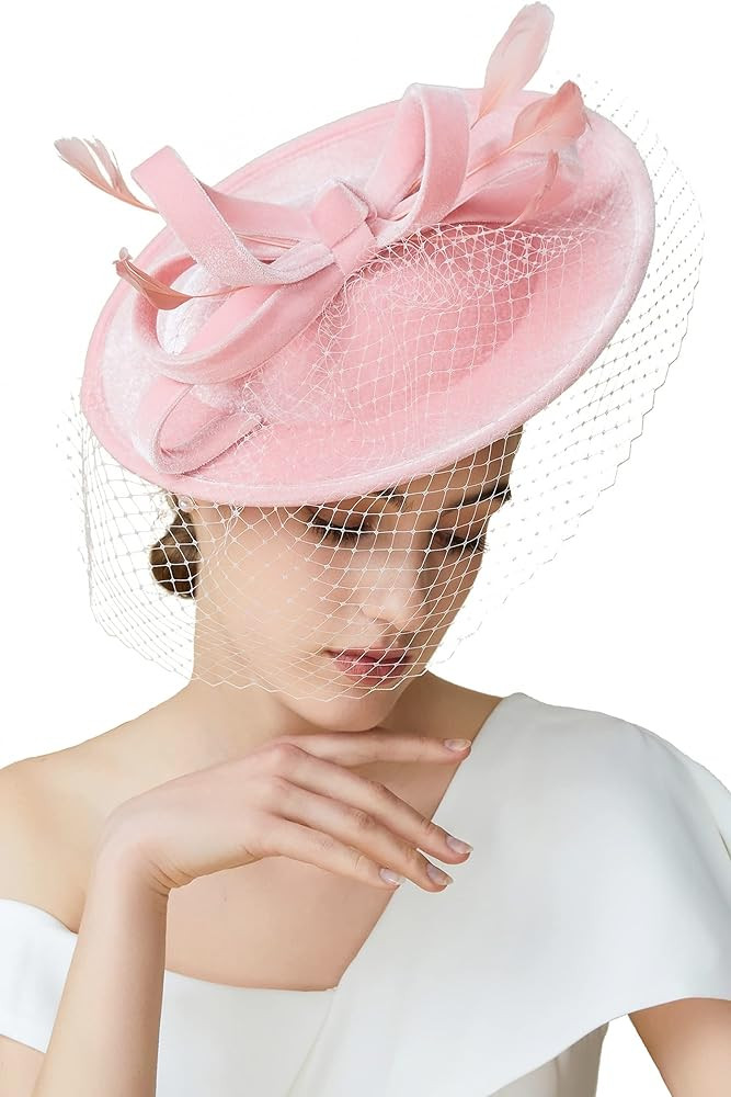 BABEYOND Tea Party Fascinator Hat Kentucky Fascinator Derby Headband Pillbox Hat | Amazon (US)