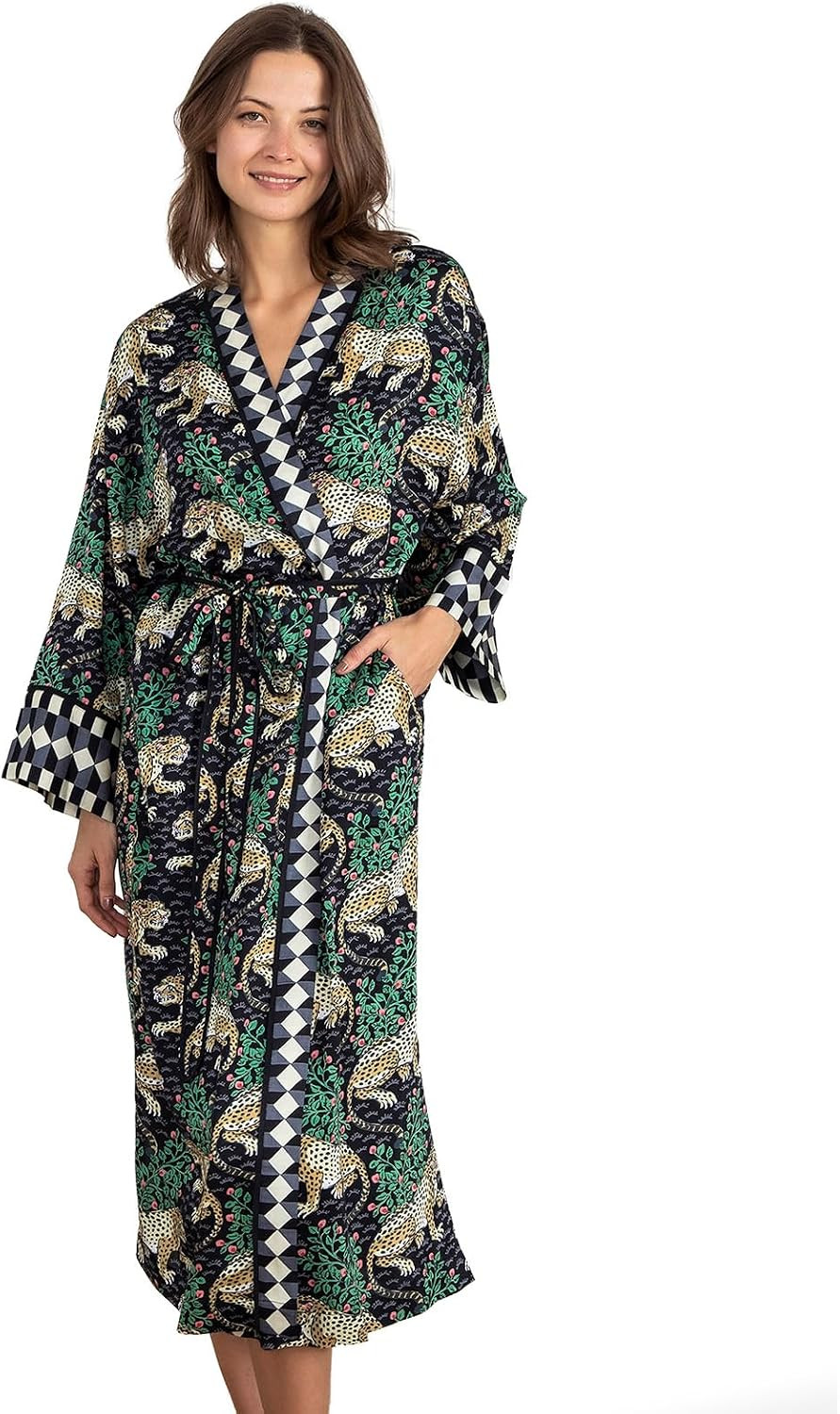 Printfresh Bagheera - Plant-Based Viscose Eco Satin Robe for Women | Amazon (US)
