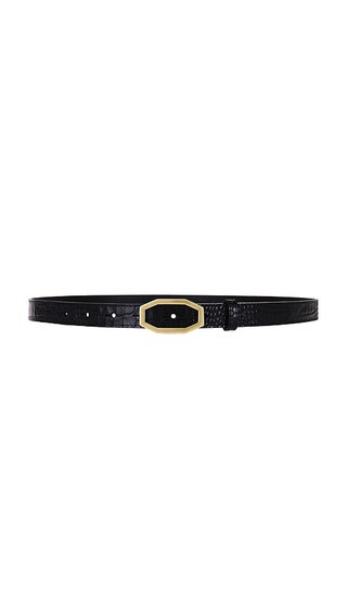 FRAME Angular Buckle Belt in Black. - size XS | Revolve Clothing (Global)