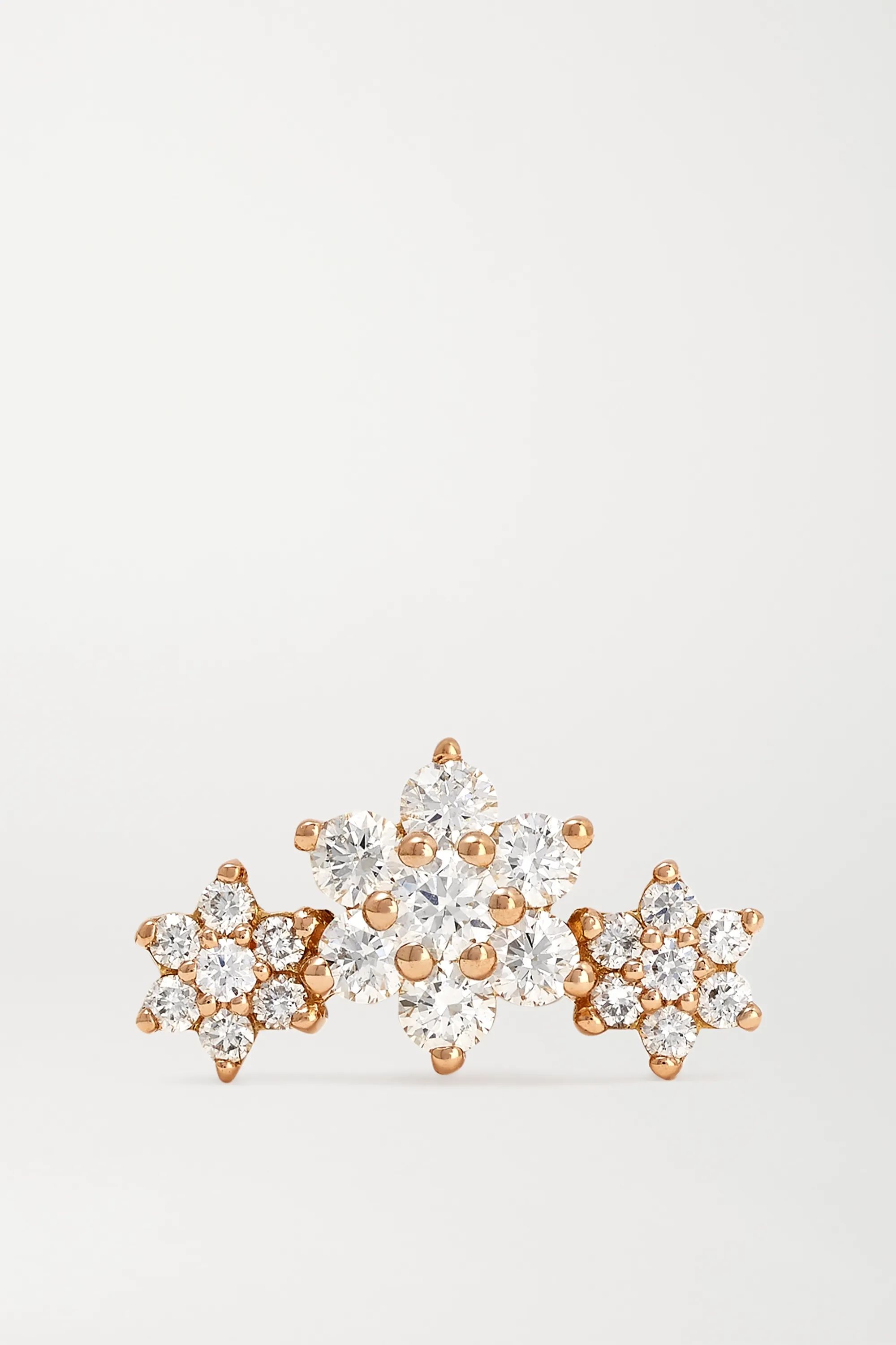 Flower Garland 18-karat rose gold diamond earring | NET-A-PORTER (US)