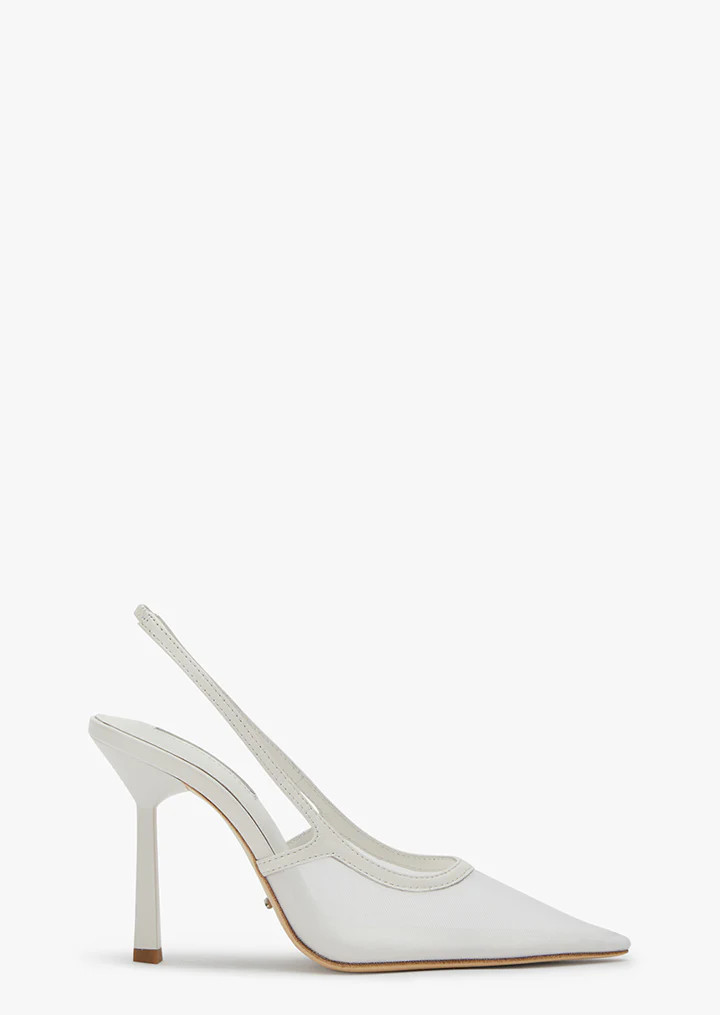 Glide White Nylon Heels | Heels | Tony Bianco USA | Tony Bianco US