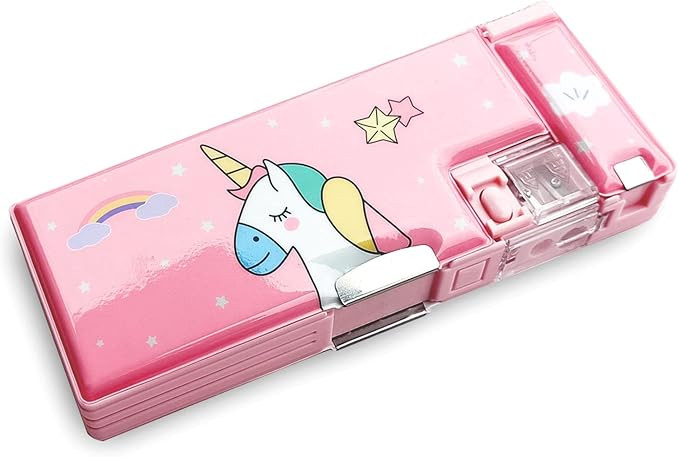 Lrrtwer Pop Up Multifunctional Pencil Case Organizer Pen box With 2 Compartments Sharpener Best B... | Amazon (US)