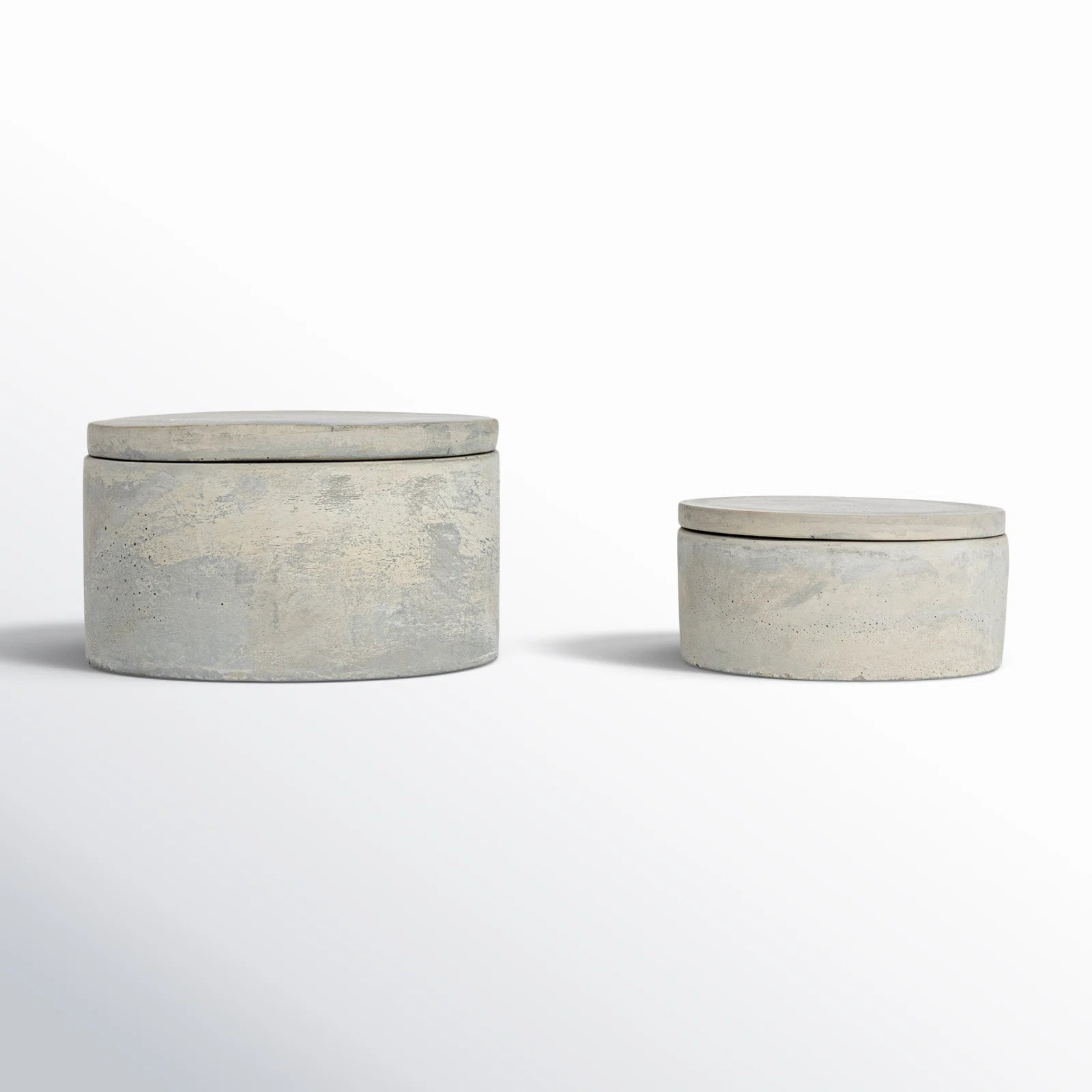 Hazleton Round Decorative Cement Storage with Lids | Wayfair North America