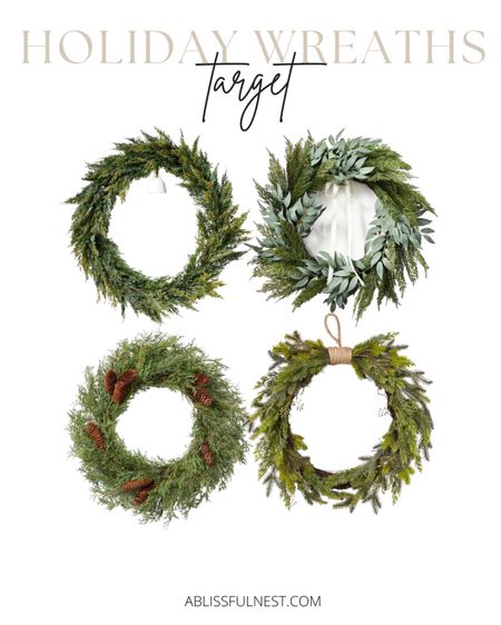 Affordable holiday wreaths! 
Wreath holiday wreath, studio, McGee target, target home, target style, front door, wreath, Christmas gift, holiday, decorations, Christmas decorations 

#LTKSeasonal #LTKhome #LTKHoliday