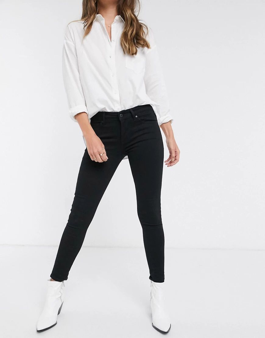 Levi's 711 mid rise skinny jeans-Black | ASOS (Global)