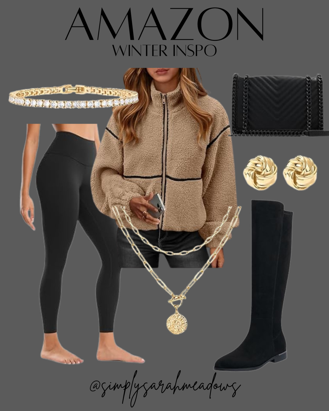 Stay cozy in style with this cozy jacket and chic accessories. Find your perfect winter look @simplysarahmeadows #winterstyle #amazonfinds 

 #LTKootd #LTKSeasonal #LTKU