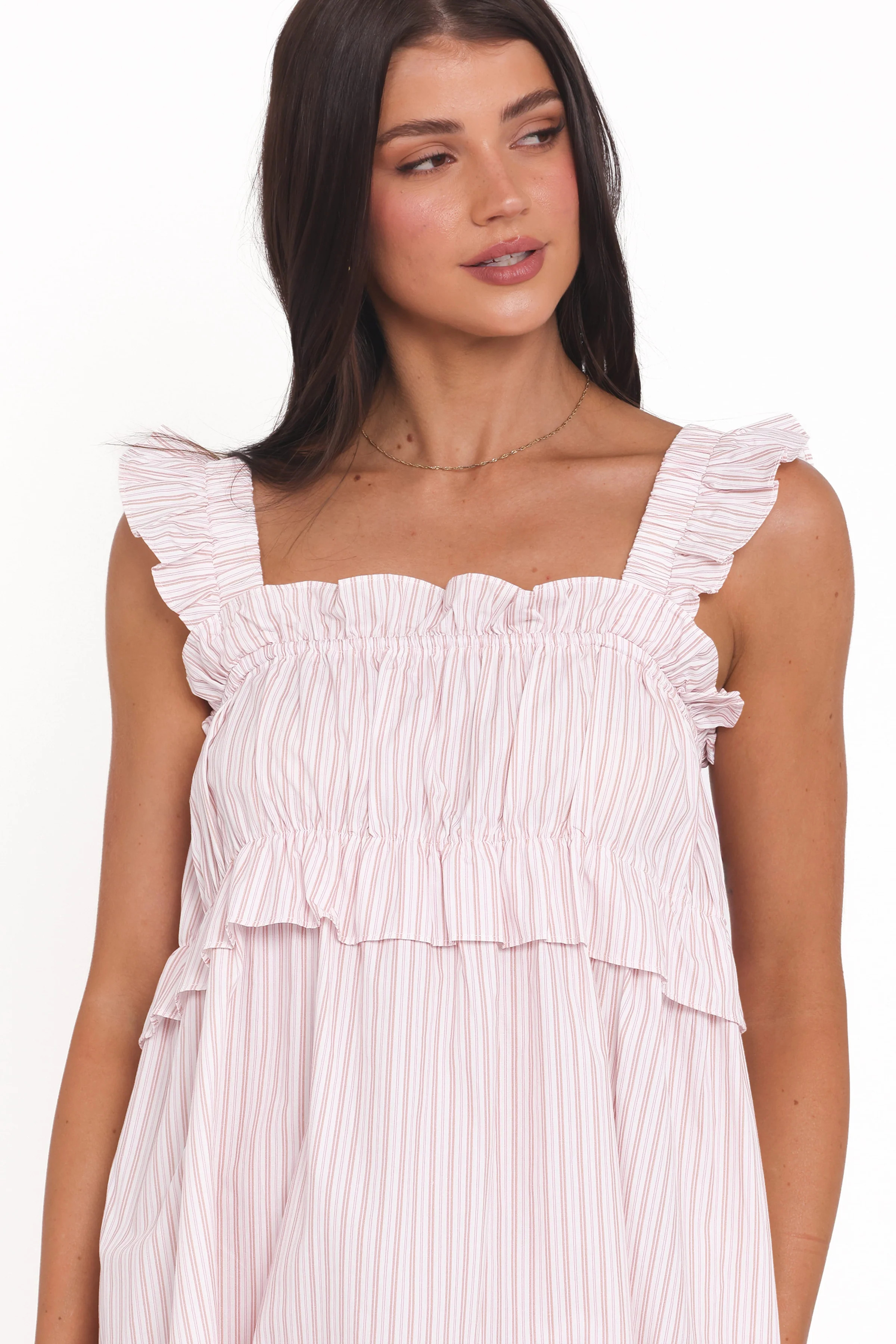 Keonia Mini Dress - Pink Stripe | Petal & Pup (US)
