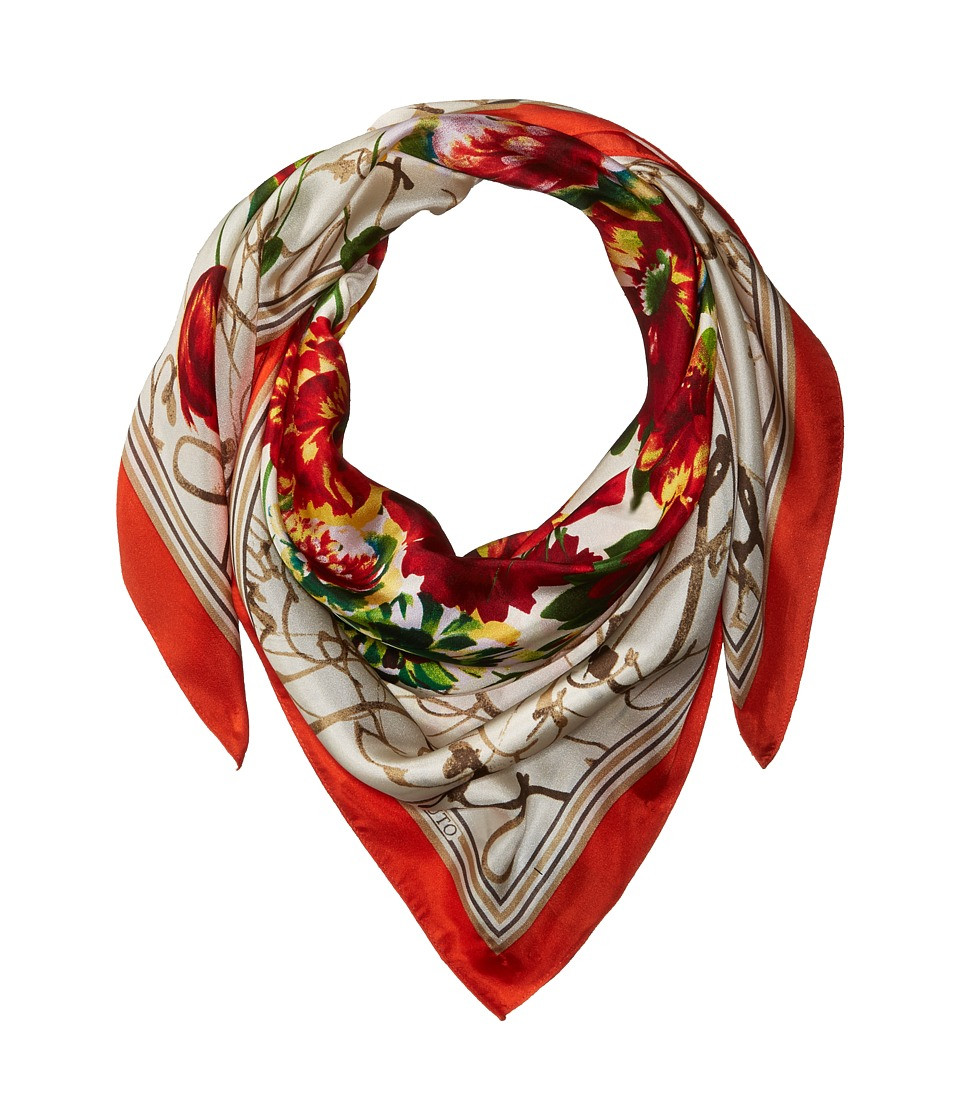 Vince Camuto - Love Letter Silk Square (Red) Scarves | Zappos