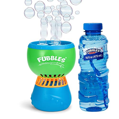 FUBBLES NO Spill Funfiniti Bubble Machine | Blows One Hour of Non Stop Bubbles | Amazon Exclusive Toy Set Includes 36oz of Non Toxic Refill Solution (Bubble Solution Bottle Colors Will Vary) | Amazon (US)