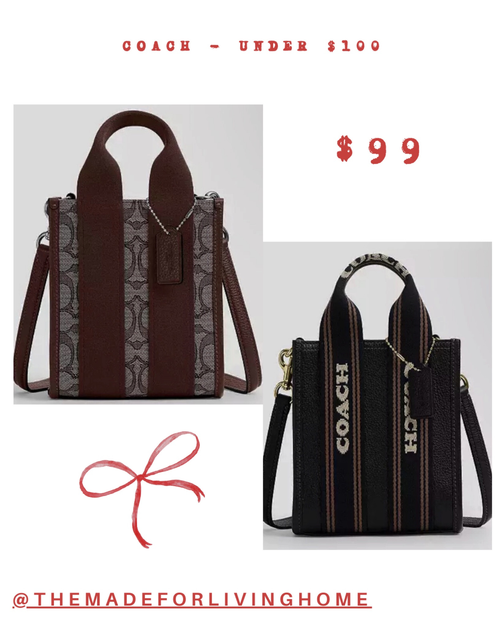 $99 Coach purse 

#LTKSeasonal #LTKstyletip #LTKfindsunder100