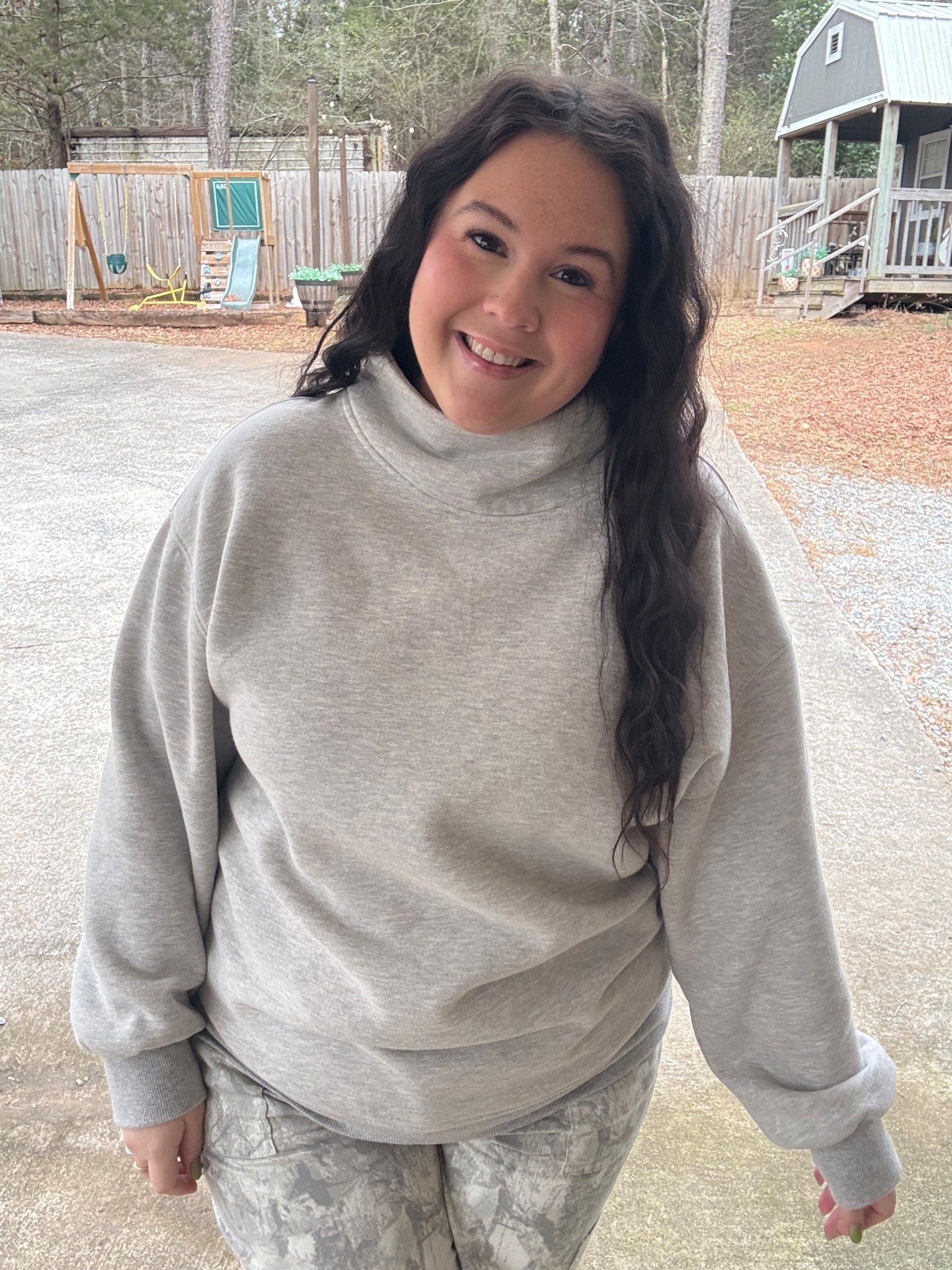 I love a cute but cozy outfit!! I’m obsessed with this turtleneck top and these camo pants 🤩

#LTKMidsize #LTKootd #LTKmomlife