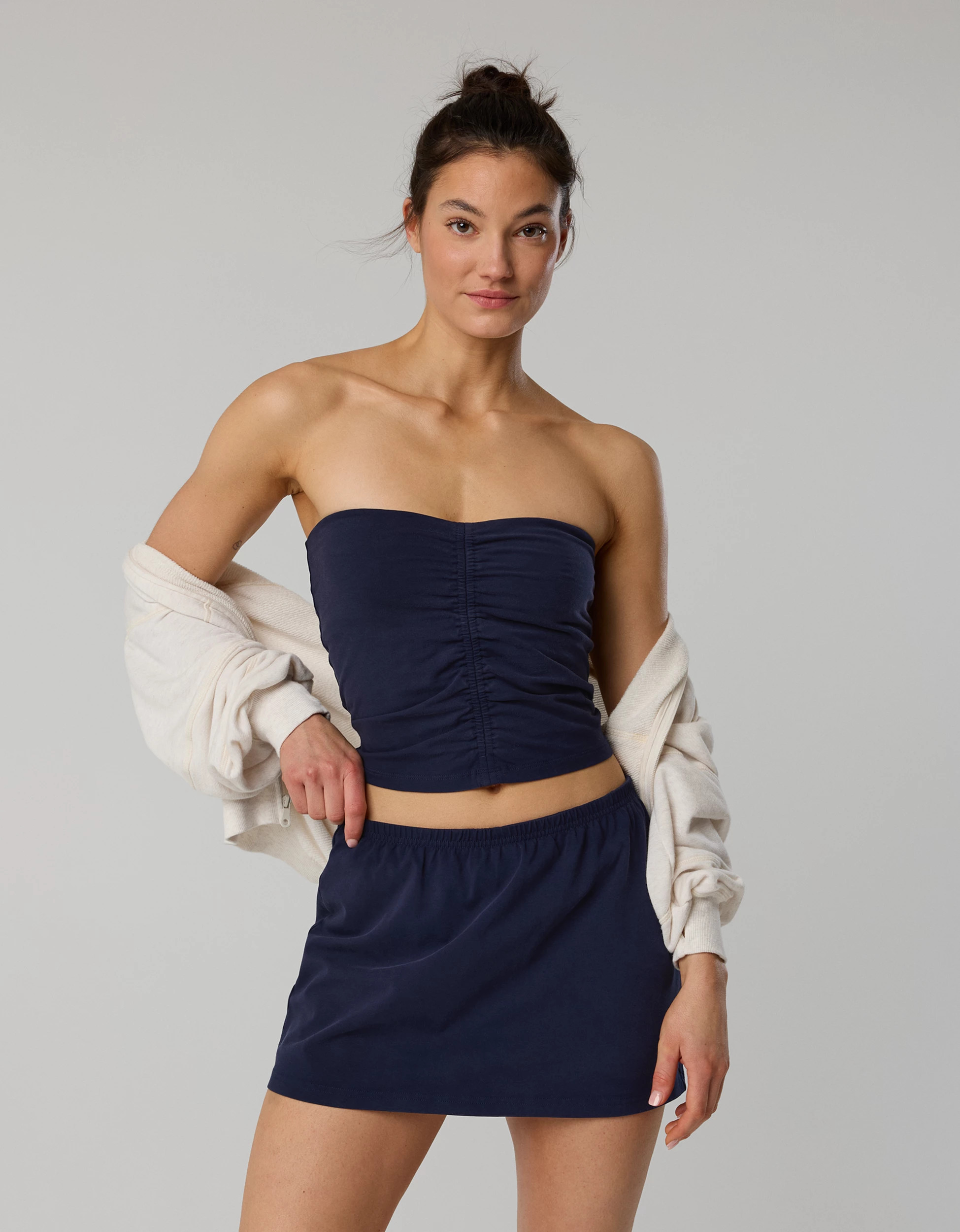 OFFLINE By Aerie OG Cotton Ruched Tube Top | Aerie