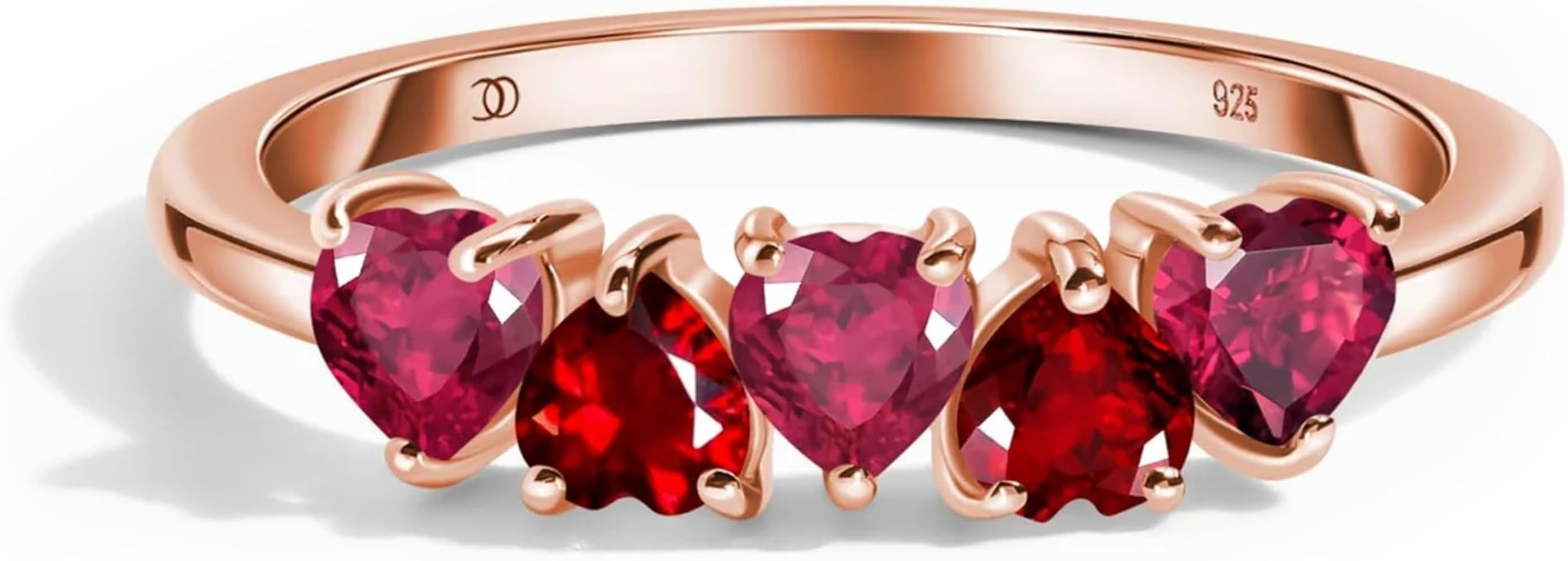 Moon Magic | Authentic Rainbow Moonstone Ring, Ruby, Garnet, Rose Quartz, Obsidian, Amethyst, Mul... | Amazon (US)