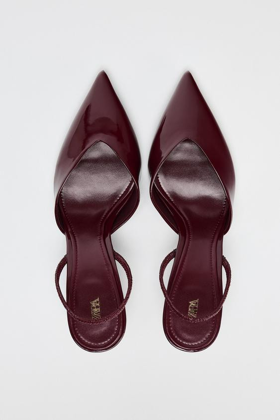 PATENT SLINGBACK PUMPS | Zara US