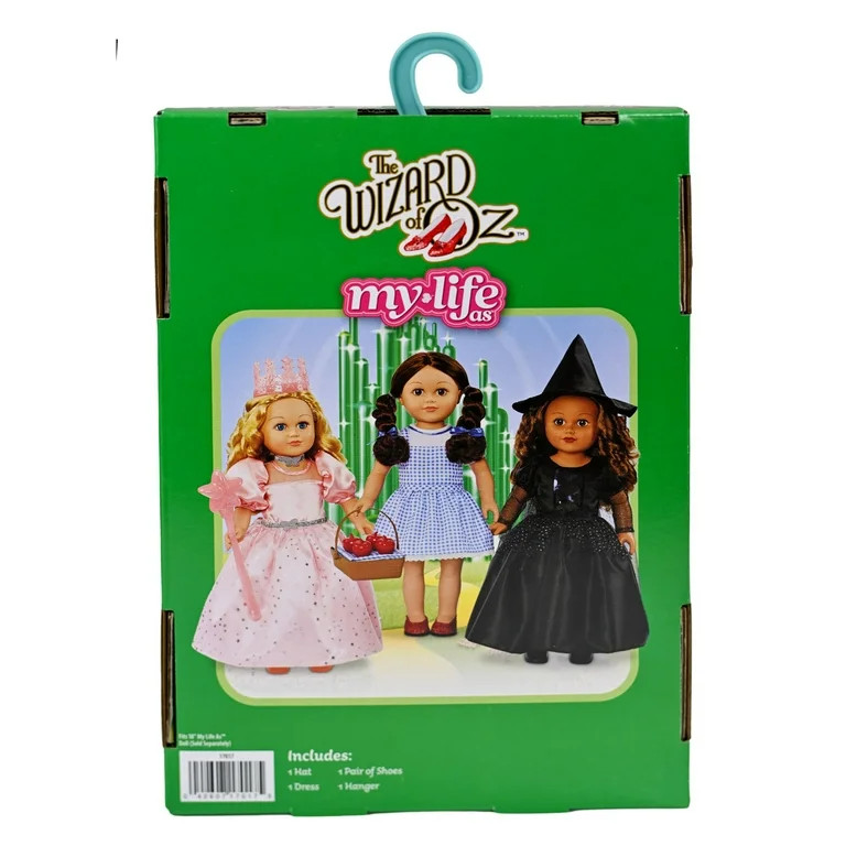My Life As Wizard of Oz Wicked Witch Fashion Set for 18-inch Doll, 4 Pieces Included, Black Color | Walmart (US)